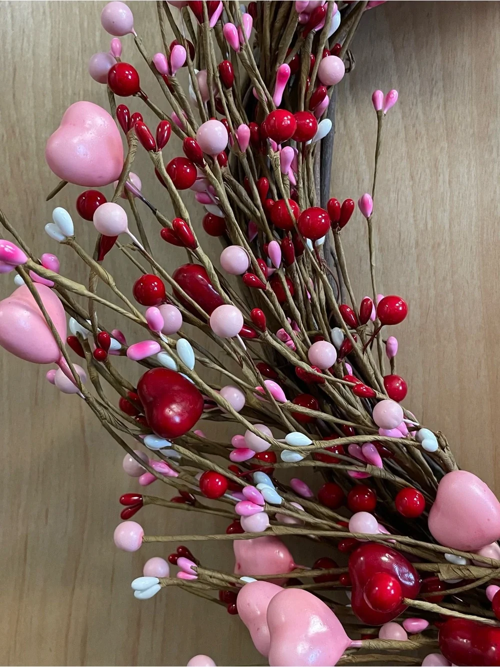 Valentine’s Day Heart Grapevine Wreath 15 Inch